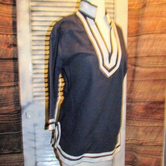Sherry Taylor Sm Nautical Linen Blend Blouse - Picture 6 of 12